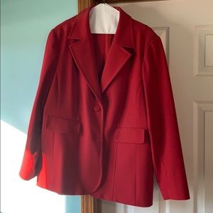 Red textured blazer